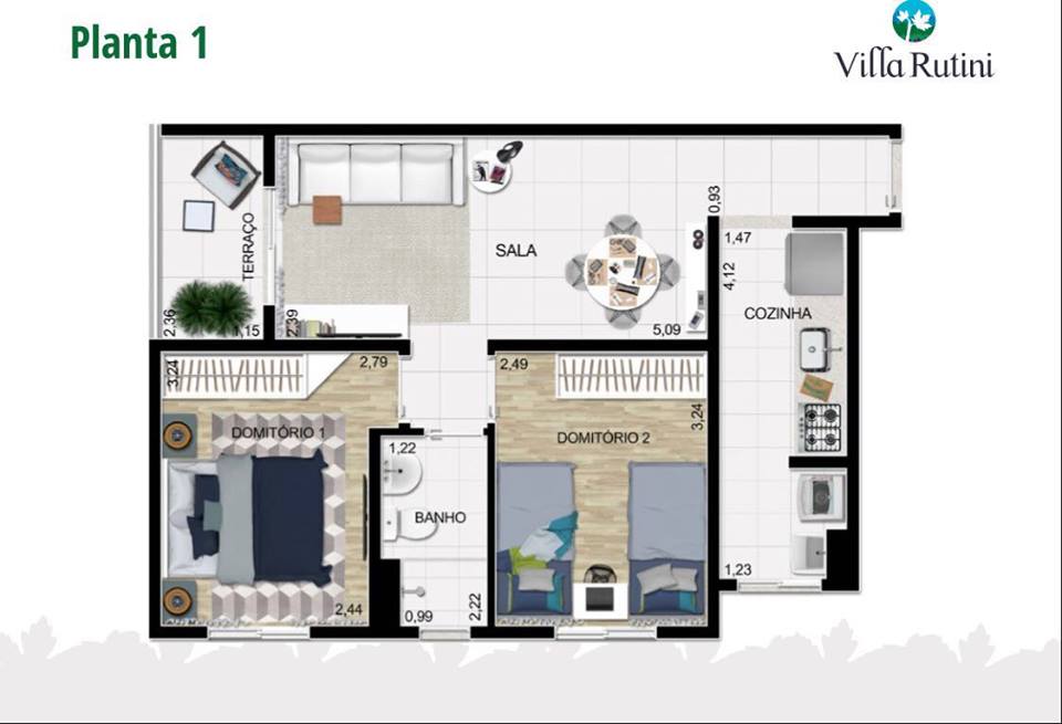 Apartamentos em Itupeva Villa Rutini Lançamento 3214
