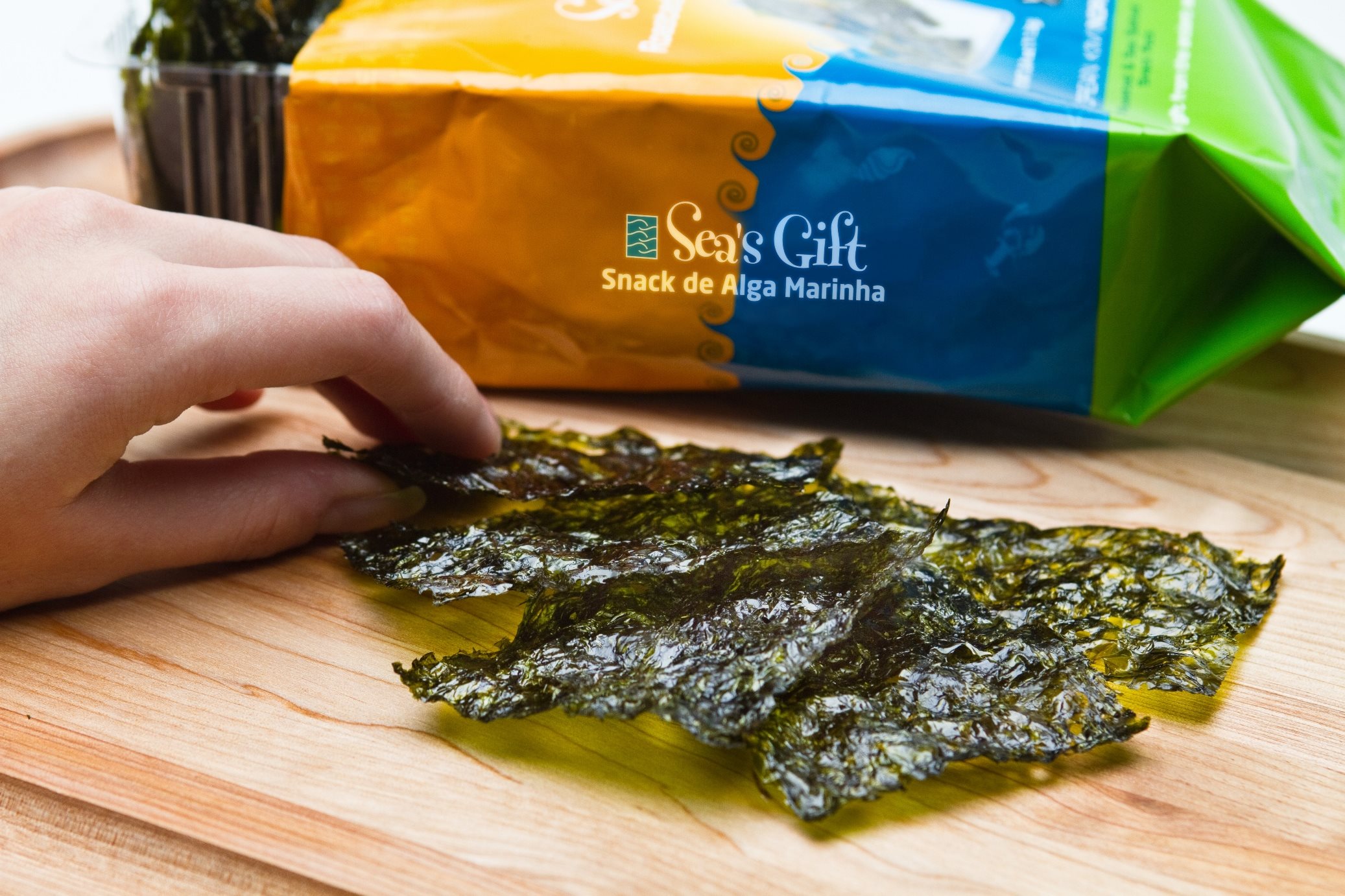 Já comeu Snack de Alga Marinha?