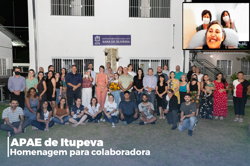 Linda Homenagem da Apae Itupeva para a Colaboradora Sara de Oliveira