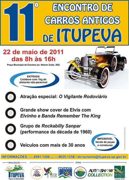 Prefeitura realiza 11º Encontro de Carros Antigos