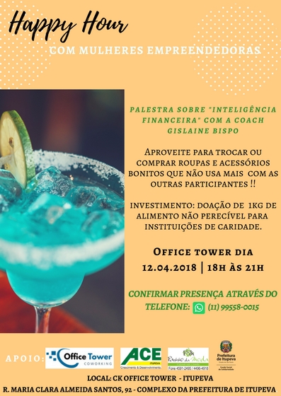 Itupeva terá um Happy Hour de empreendedoras!