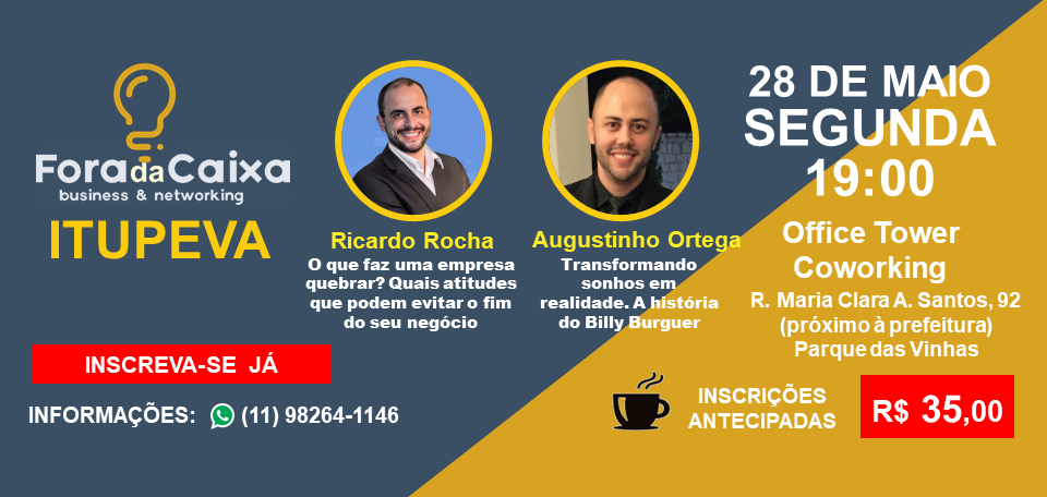 No dia 28 de Maio acontece a 3ª edição do Fora da Caixa em Itupeva 