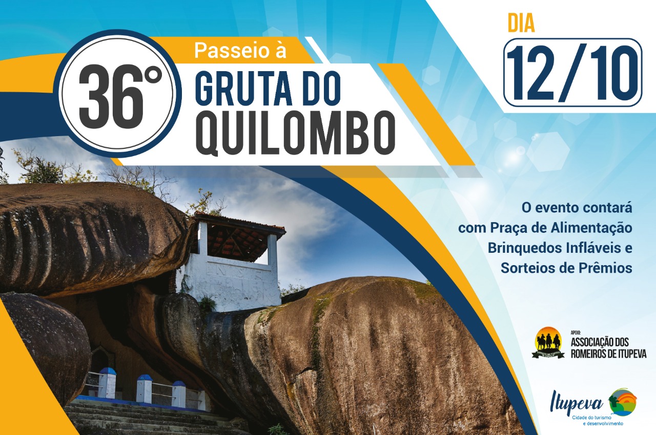 Dia 12 de Outubro Tem Passeio na Gruta do Quilombo em Itupeva
