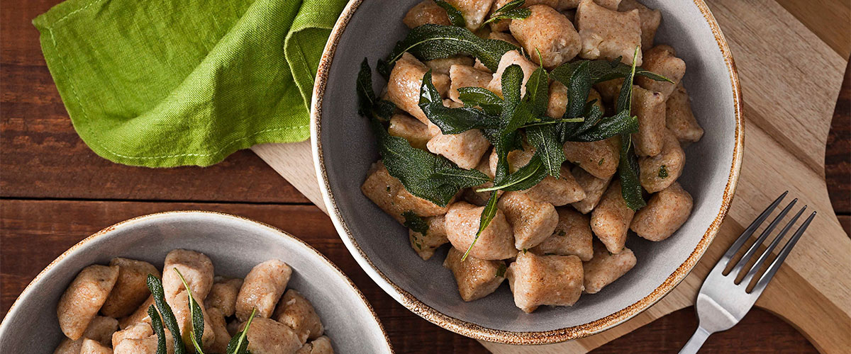 Nhoque Integral de Batata com Azeite e Sálvia