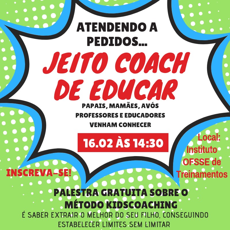 Oportunidade: Palestra Gratuita Jeito Coach de Educar