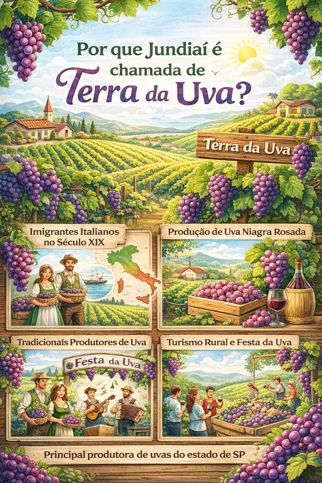 Por que Jundiaí é chamada de Terra da Uva?